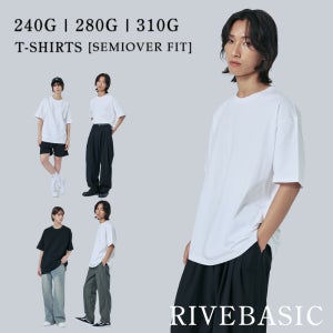 [라이브베이직] 310g 세미 오버핏 레이어드 남자 여자 무지 반팔 티셔츠 흰색 반팔티