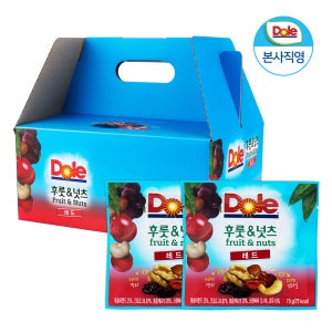 Dole 돌 후룻&넛츠 레드라벨 15g x 50봉 프리미엄 견과 선물세트 / 한줌견과