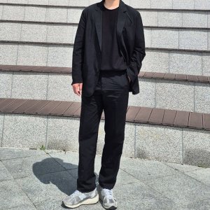남자 빅사이즈 나일론 정장 세트 큰사이즈 수트