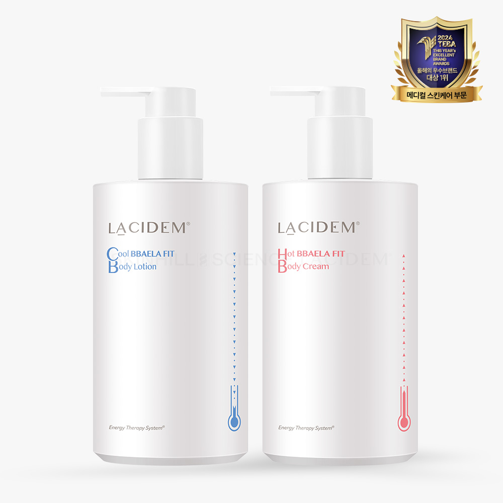 라시뎀 핫&amp;쿨 빼라핏 바디 크림 &amp; 로션 각 300ml 세트