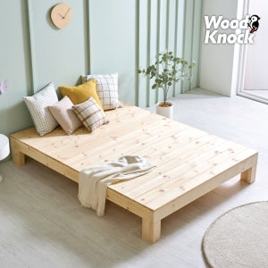 미엔우드 천연 편백 나무 레드파인 원목침대 DIY 침대 프레임 만들기 평상형 미니 싱글