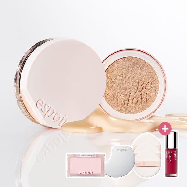 에스쁘아 비글로우 볼륨 쿠션 13gx2(본품+리필) + (GIFT: 쿠션 스파츌라+무광 하이라이터 #웨딩피치+미니 틴트 #볼드베리+퍼프 3매)