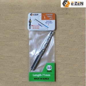 E-ZEN 이젠 센터 드릴 비트 3x71mm 면처리날 이중기리 속 날