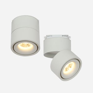 LED 원통 레일 화이트 블랙 원형 COB 레일조명 12W 전구색