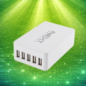 이지넷 USB 5포트 AC 충전기 멀티 스마트폰 태블릿 충전기 여행용 NEXT-05AC