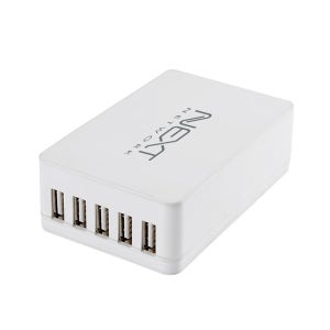 이지넷 USB 5포트 AC 충전기 멀티 스마트폰 태블릿 충전기 여행용 NEXT-05AC