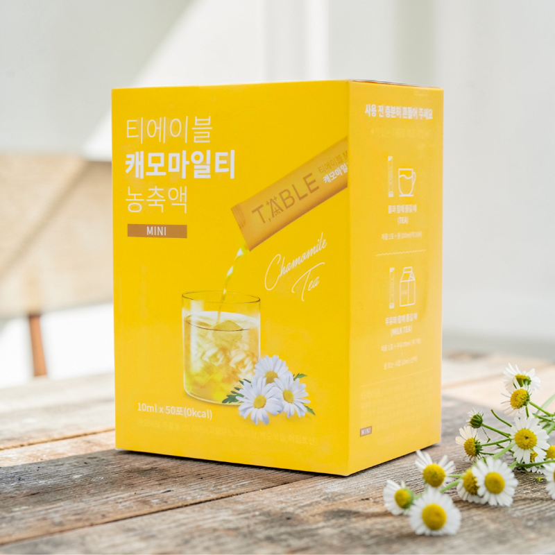티에이블 <b>캐모마일</b> 농축액 미니 50입 아이스 릴렉서 무가당 액상차