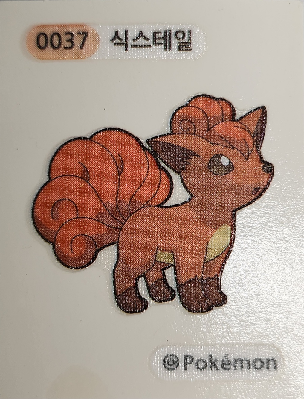 포켓몬 띠부씰 포켓몬빵 스티커 0037 식스테일 띠부실 2024 new 시즌2 살짝오염