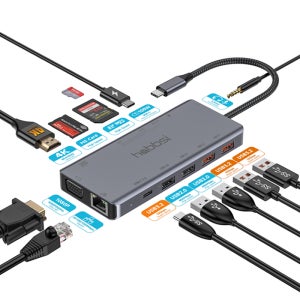 햅시 3세대 프리미엄 100W USB C타입 13in1 멀티허브 도킹스테이션 갤럭시북 아이패드 노트북 호환