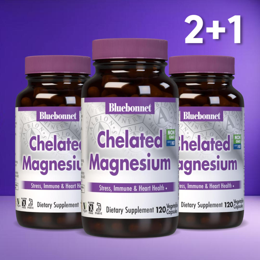 블루보넷 <b>킬레이트 마그네슘</b> 120캡슐, 3개