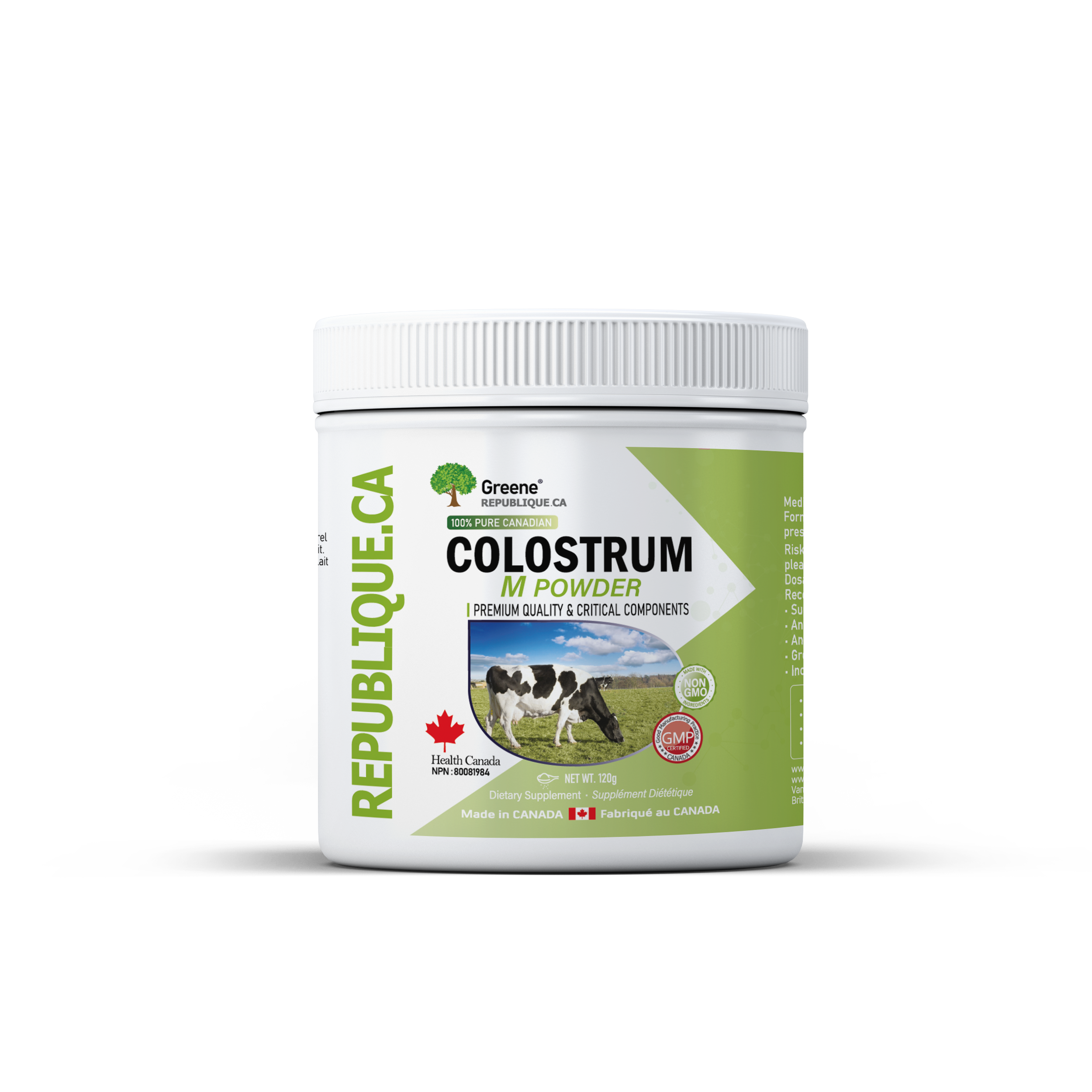 100% 초유파우더 120g 분말 가루 캐나다 그린리퍼블릭