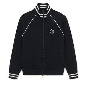 [MLB] 클래식 모노그램 톤톤 자카드 스텐넥 집업 NY (Black) 3ATRM0344