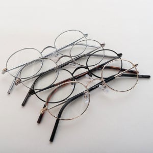 클래식 알 작은 메탈테 타원형 안경테 긱시크 가벼운 패션 안경 무도수 고도근시