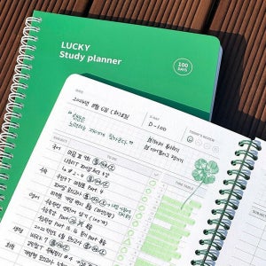 칠삼이일 100일 럭키 네잎클로버 스터디 플래너 128p 데일리 타임박스 A5 스케줄러
