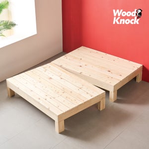 미엔우드 편백침대 완조립 편백 나무 원목 침대 프레임 수납 레드파인 평상형 싱글