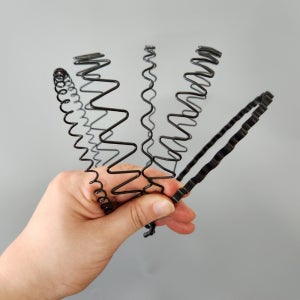 남자 여자 와이어 헤어밴드 철사 물결 스프링 운동 얇은 머리띠