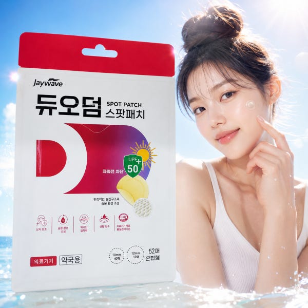 듀오덤 스팟패치 52매 자외선차단 여드름패치 점빼고 재생밴드 트러블 뾰루지 얼굴 흉터 병원
