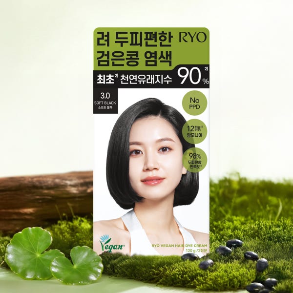 려 두피편한 검은콩 새치 염색약 120g 1입