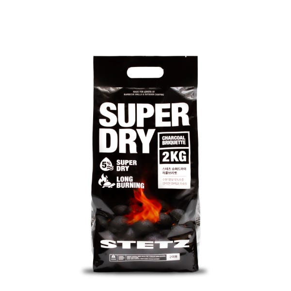 스테츠 슈퍼 드라이 차콜 브리켓 바베큐숯 캠핑 코코넛숯 2kg
