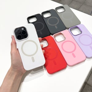 오크샵 프리미엄 마카롱 맥세이프 실리콘 케이스,아이폰 16 프로 맥스