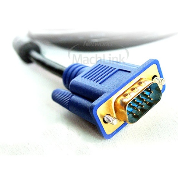 MachLink RGB VGA 모니터 케이블 세미타입 ML-RGBS030 블랙 3m 3미터