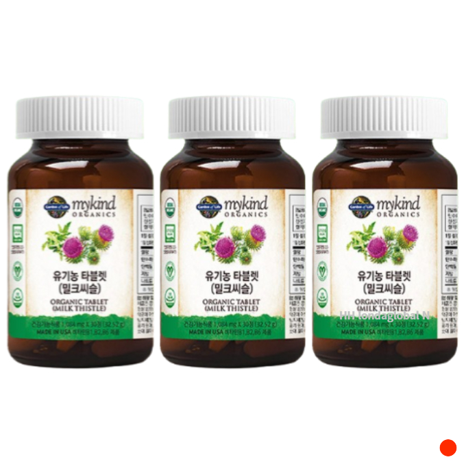 마이카인드 유기농 밀크씨슬 비타민B <b>실리마린</b> 3개월