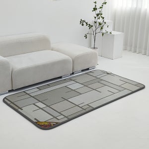 사계절구들장 전기장판 거실 난방 온열 카페트매트 모던체크 소형 1인용 (100x183)