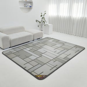 사계절구들장 전기장판 거실 난방 온열 카페트 매트 모던체크 대형 4인용 (230x183)