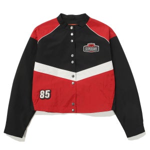 W 나일론 레이싱 크롭 자켓 레드 SDFJWDO09RED