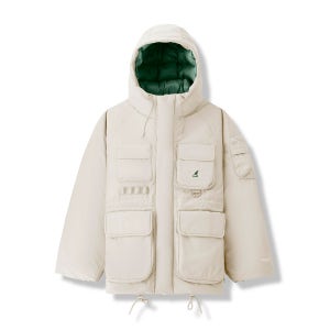 [캉골][N배송] 레트로코어 60/40 마운틴 파카 덕다운 중기장 패딩 9579 아이보리