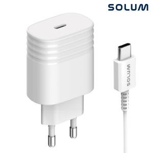 도착보장 솔루엠 25W 초고속충전기 PD PPS 어댑터 C타입 케이블 포함