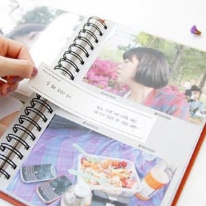 우루 코멘터리 포토인 4X6 사진 포켓 미니 스프링 메모 앨범 100매입