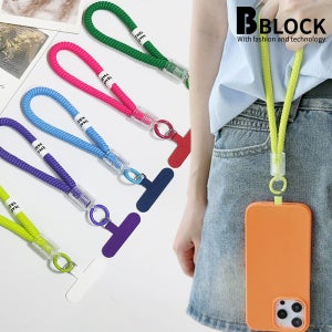비블럭 1+1 비비드 핸드폰 로프 스트랩 도난방지 이니셜 손목스트랩 줄 스마트폰 태그홀더