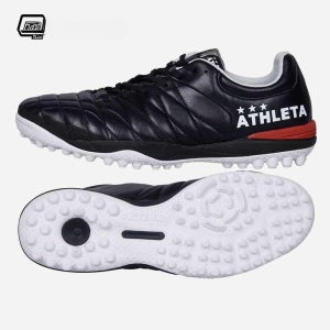 아스레타 아슬레타 TLSS 축구화 가죽 짧은 스터드 TF 깨진 스터드 잔디 축구화 흑백색CED12007BLKWHT