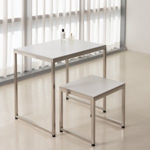 자작나무 A,B 타입 국내생산 100%스테인레스 사각식탁 3종 주문제작가능