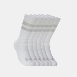 UNDERARMOUR 언더아머 1387058100 UA 에센셜 크루 삭스 6켤레 (화이트)