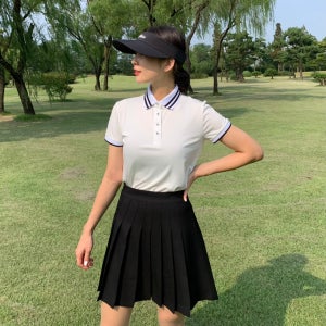 여성 골프티셔츠 포인트 카라 반팔 긴팔 여성골프웨어 민그린