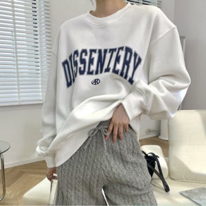 여성 레터링 디자인 티셔츠 오버핏 일상 긴팔티 캐주얼 베이직한 널널한 티 봄 가을