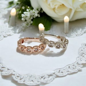 마르코샵 14K 테니스 반지 꼬냑 다이아 Dia Ring 레이어드 패션 가드링