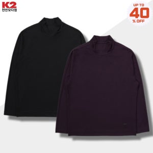 K2 시그니처 여성 터틀넥 겨울 반목 티셔츠