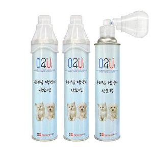 강아지 산소 캔 반려 동물 휴대용 산소 호흡기 816ml x 3개