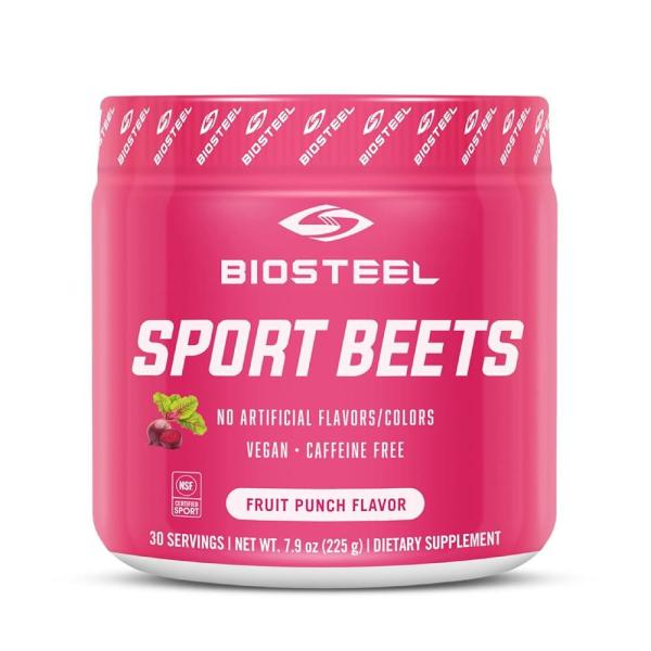 BIOSTEEL Sports Beets <b>운동 전</b> 파우더 GMO 프리 포뮬라 과일 펀치 30회 분량