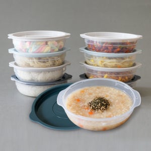 리빙안 냉동밥 보관용기 전자렌지용 밥그릇 국 소분 450ml 4p