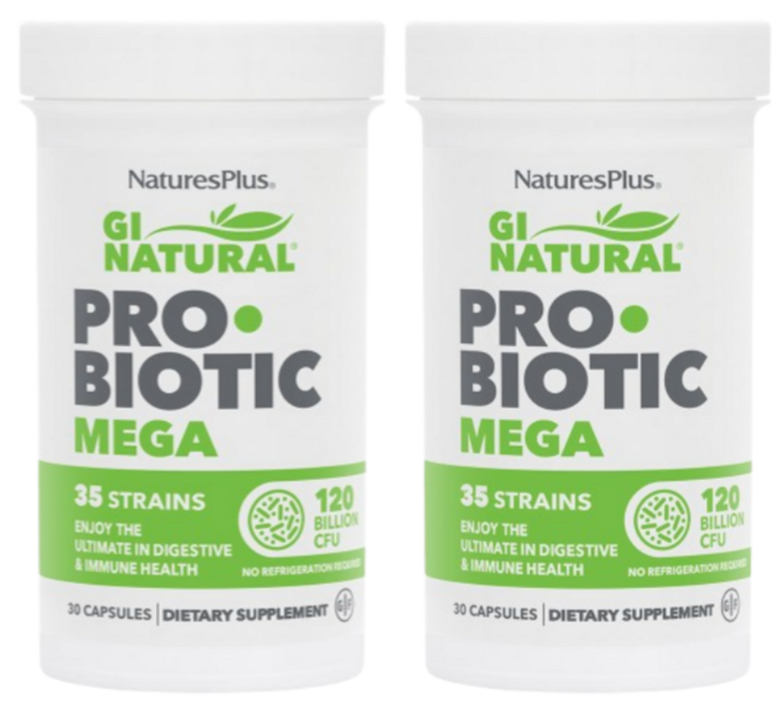 네이처스플러스 <b>GI</b> Natural <b>프로바이오틱 메가 1200억</b> CFU, 30캡슐(2개)