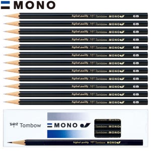 톰보 모노 J 연필 6B 1타 12자루 48x17x180mm 59g