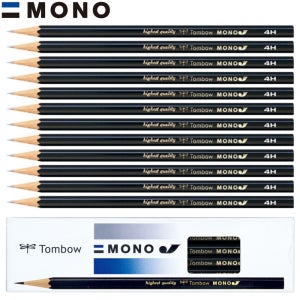 톰보 모노 J 연필 4H 1타 12자루 48x17x180mm 59g