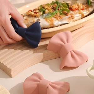 리본 실리콘냄비손잡이 냄비뚜껑손잡이 커버 집게 2P