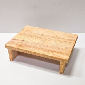 원목 듀얼 모니터 받침대 거치대 선반 다이 받침 맞춤제작 소 30x23 고무나무 8.5cm