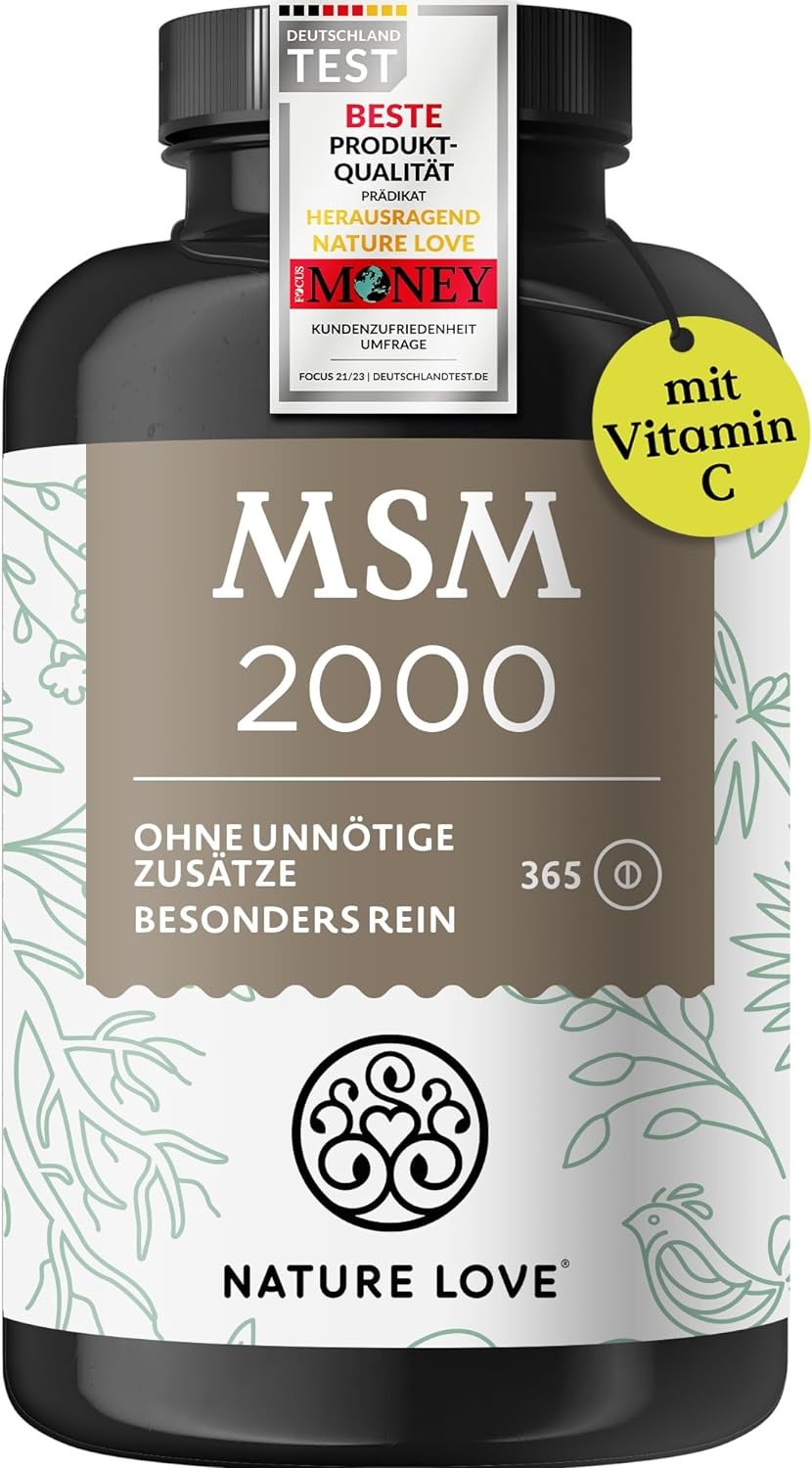 NATURE LOVE <b>MSM</b> 2000mg 비타민 C 포함 - 365정