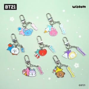 BT21 Adult 메탈 키링 열쇠고리 키홀더